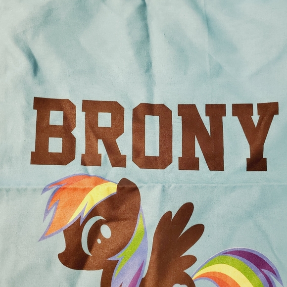 RARE BRONY We Love Fine My Little Pony Rainbow Dash String Bag  2012 - Picture 6 of 8